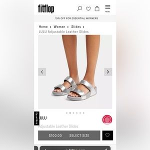 Fitflop silver lulu slides